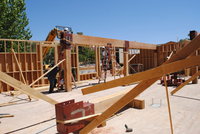 Bluff Fort Co-op; Placing support beams June 2012