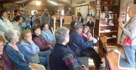 LaRue Barton instructing the 2012 spring cleaning volunteers